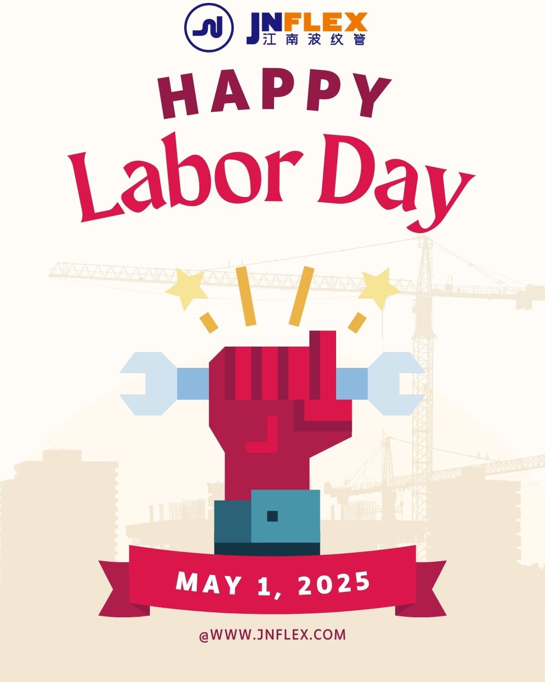 Red Beige Modern Illustration Happy Labor Day Instagram Post.jpg